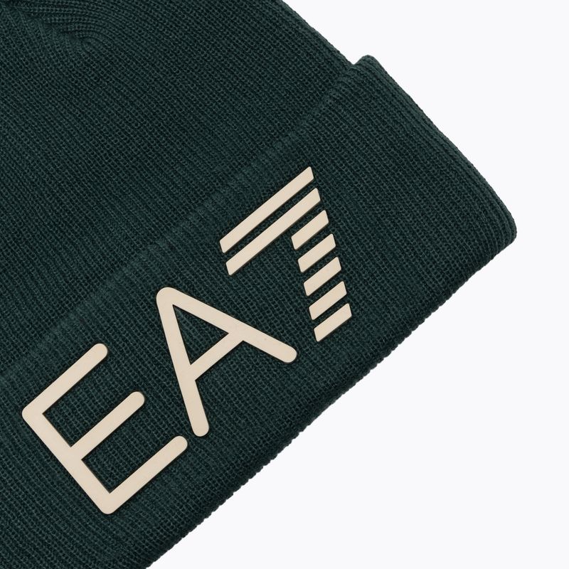 Téli sapka EA7 Emporio Armani Mountain Logo Series Big Beanie silver pine 3