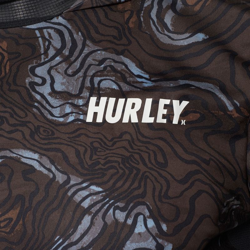 Férfi Hurley H2O-Dri Atticus Moab UPF Hood Hood hosszú ujjú fekete 3