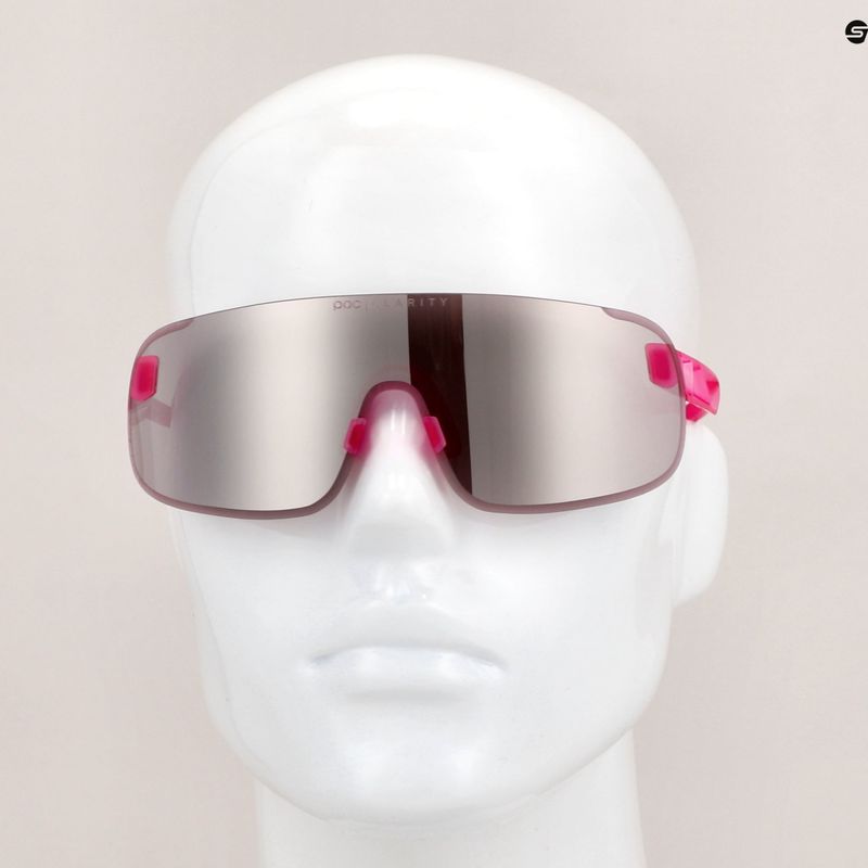 Kerékpáros szemüveg POC Elicit actinium pink translucent/clarity road silver 8