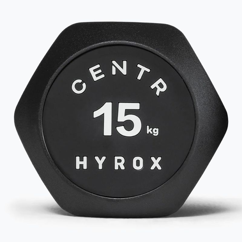 Súlyzó Centr Urethane Dumbbell Centr x Hyrox 15 kg black 3