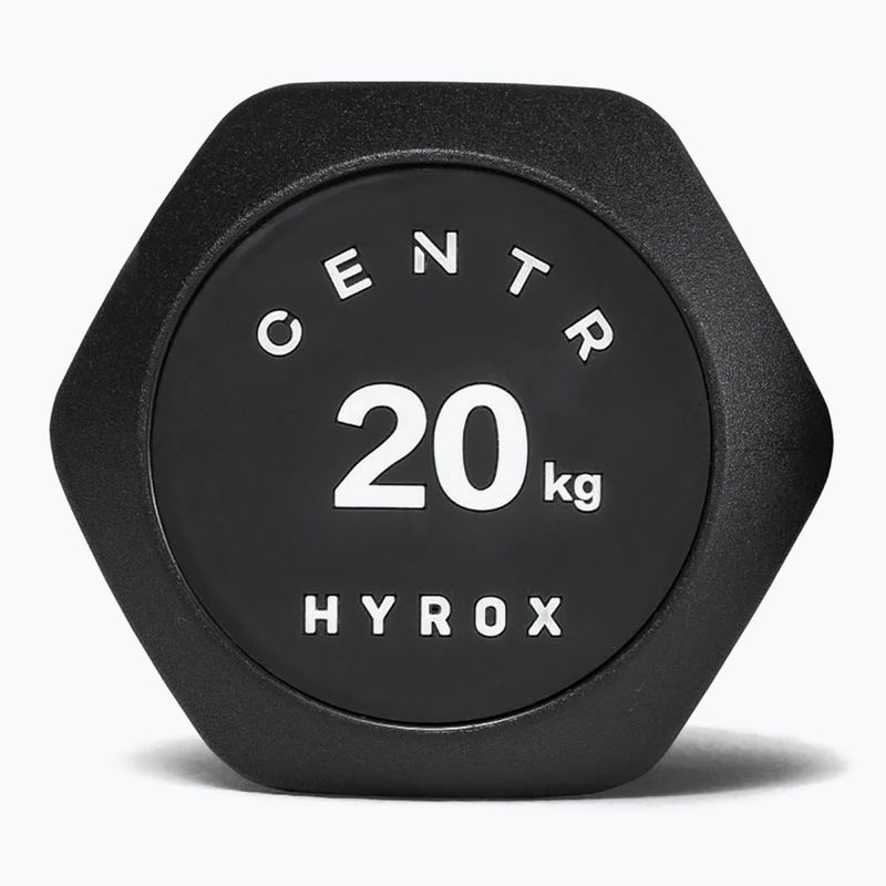 Súlyzó Centr Urethane Dumbbell Centr x Hyrox 20 kg black 3