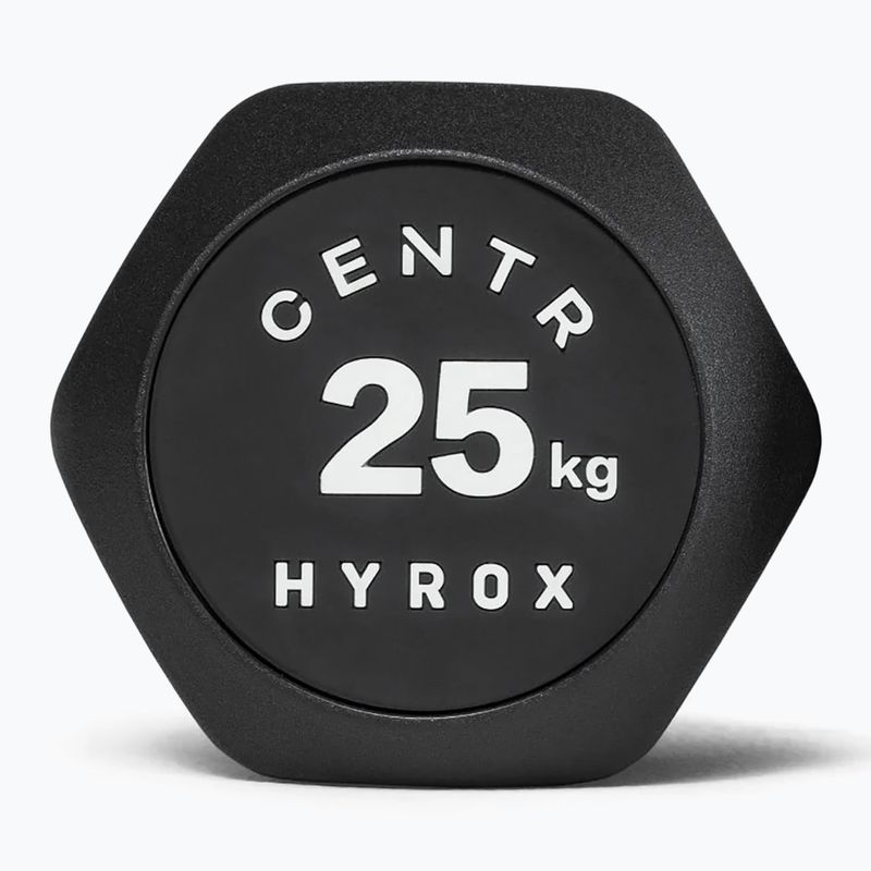 Súlyzó Centr Urethane Dumbbell Centr x Hyrox 25 kg black 3