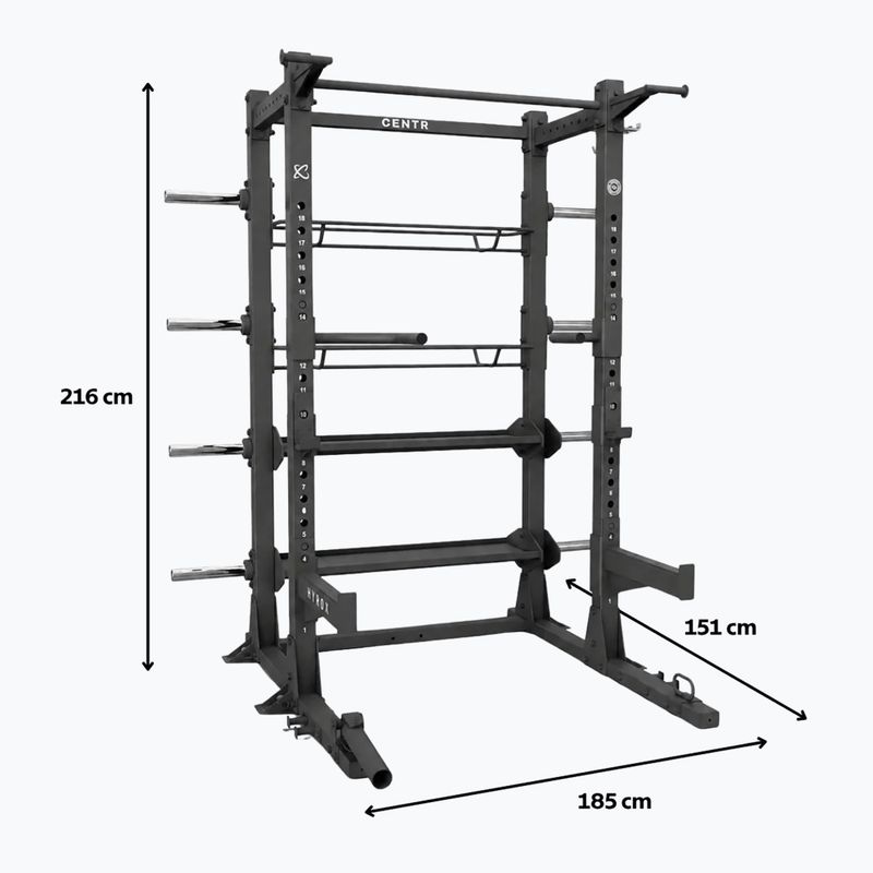 Edzőketrec Centr Perform Series Half Rack Complete Package Centr x Hyrox black 9