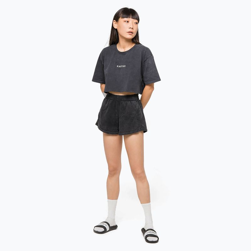 Női rövidnadrág Kaotiko Washed fekete 2