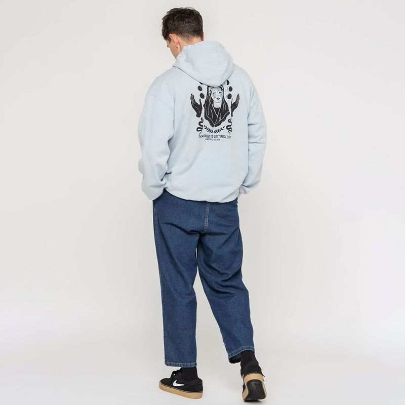 Férfi Kaotiko mosott szűz acél melegítőfelső 4