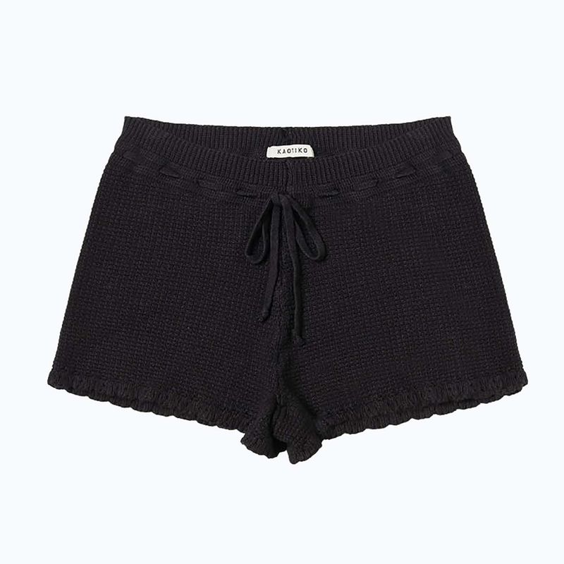 Női rövidnadrág Kaotiko Crochet Ibiza fekete 4