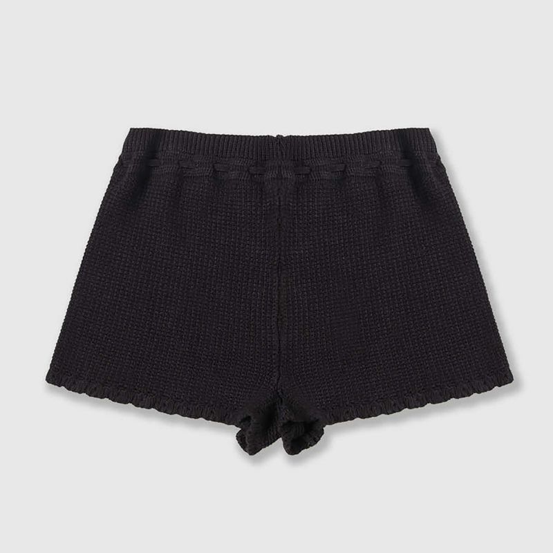 Női rövidnadrág Kaotiko Crochet Ibiza fekete 5