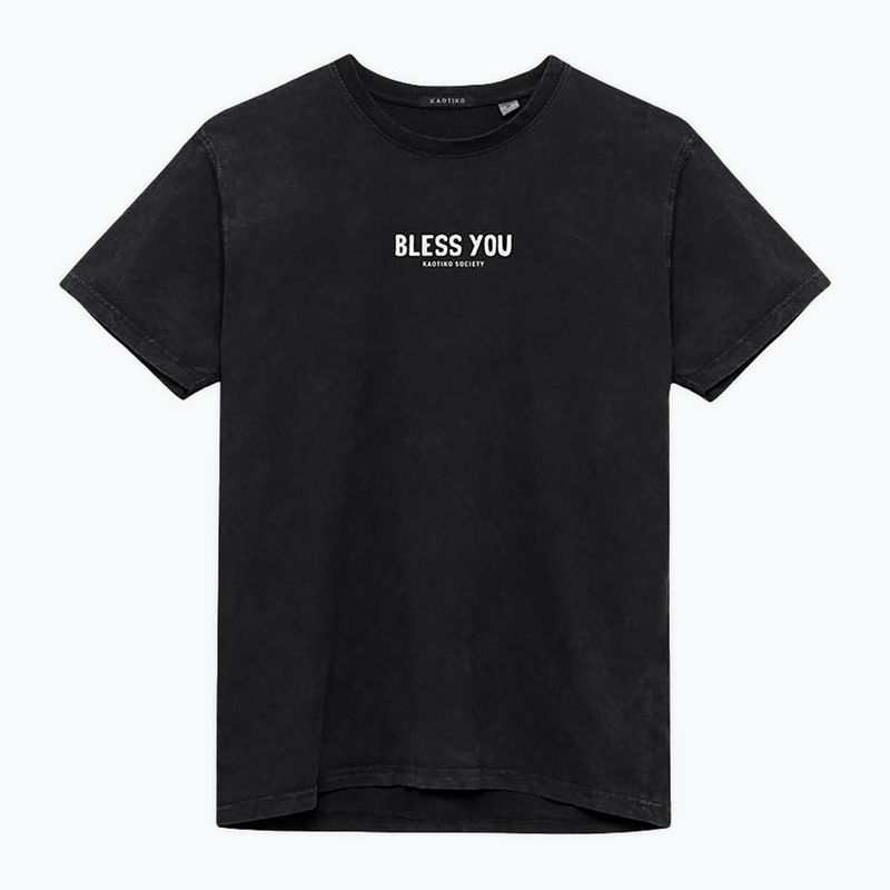 Kaotiko Washed Bless You női póló fekete 3