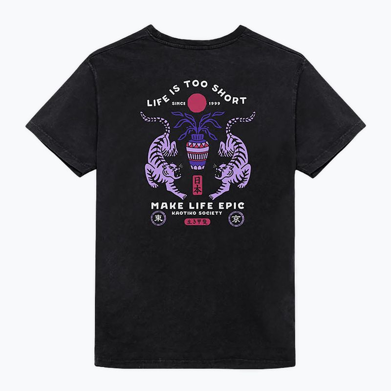 Kaotiko Washed férfi póló Make Life Epic fekete 2