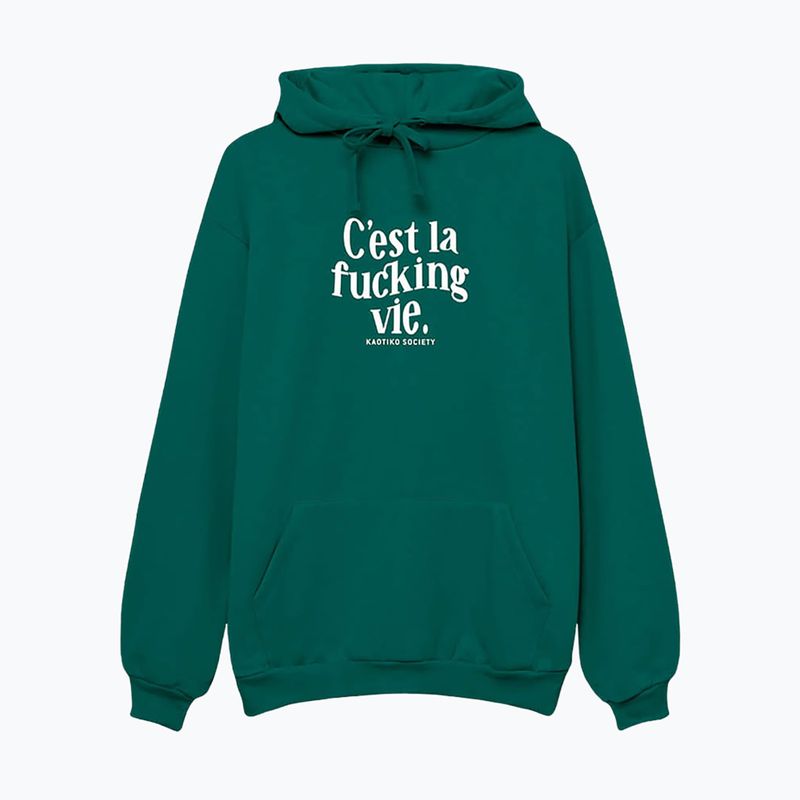 Női kapucnis pulóver Kaotiko C'est la vie Hoodie jade 3
