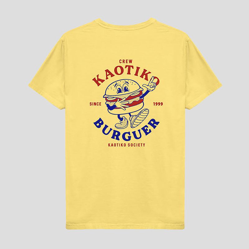 Férfi Kaotiko Washed Burguer sárga póló 2