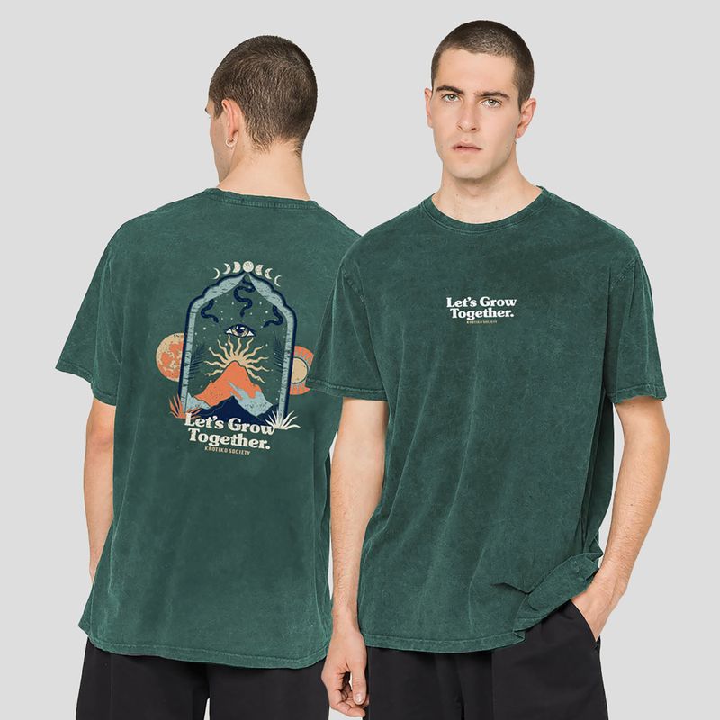 Férfi Kaotiko mosott Let's Grow heura póló 3
