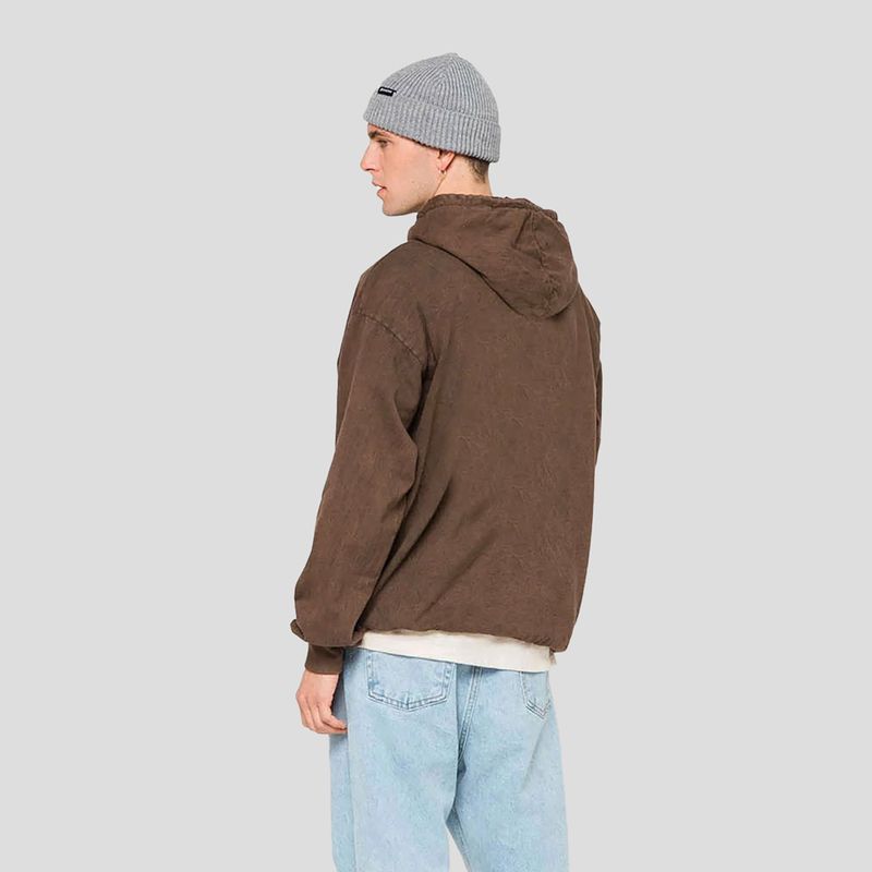 Férfi pulóver Kaotiko Washed Vancouver Society barna 2