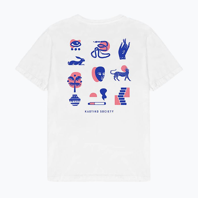 Kaotiko Washed Elements Occult fehér férfi póló 3