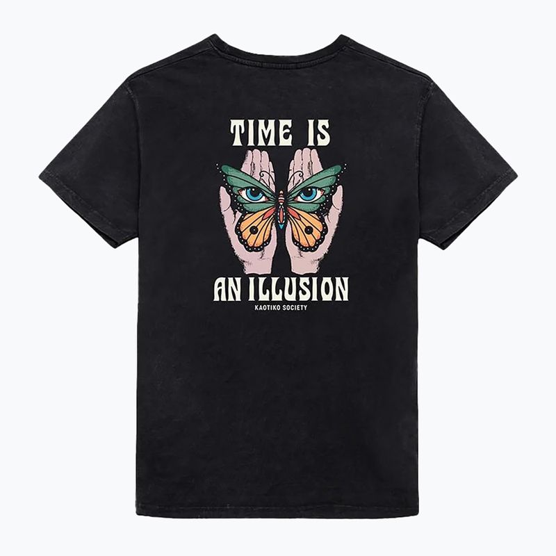 Férfi Kaotiko M/C Washed Illusion fekete póló 3