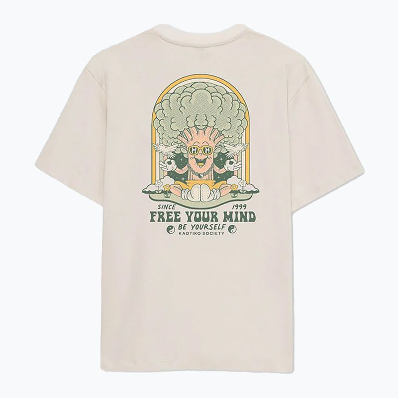 Férfi Kaotiko M / C Free Your Mind Organic Cotton Organic Cotton elefántcsont póló 2