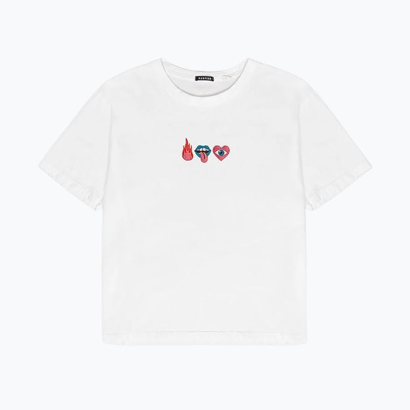 Kaotiko Washed Mouth női póló fehér 3