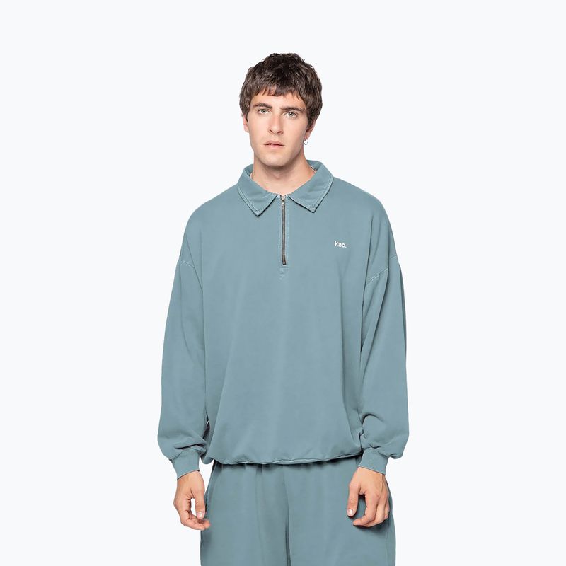 Férfi pulóver Kaotiko Washed Vancouver Society niagara