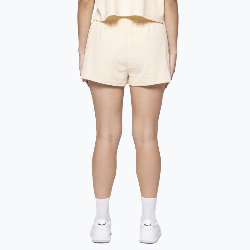 Női rövidnadrág Kaotiko Towel Stripe sárga/fehér 2