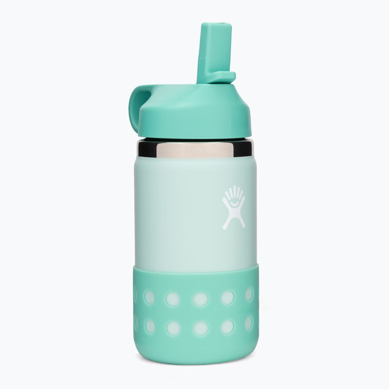 Hydro Flask széles szájú, szalmaszíves fedéllel és bakanccsal ellátott 355 ml-es termikus palack Dew W12BSWBB441 2