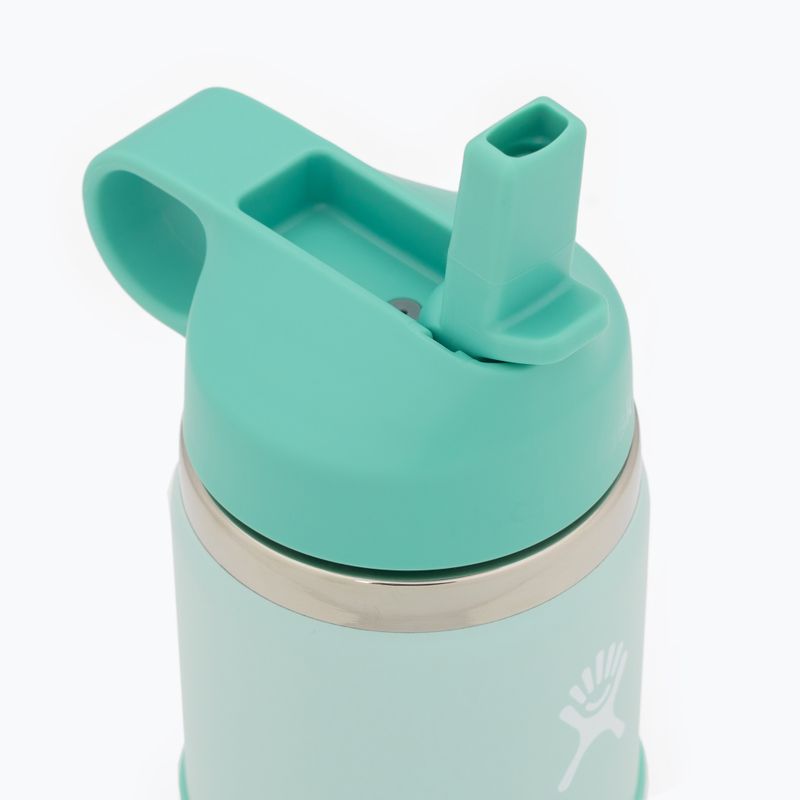 Hydro Flask széles szájú, szalmaszíves fedéllel és bakanccsal ellátott 355 ml-es termikus palack Dew W12BSWBB441 4