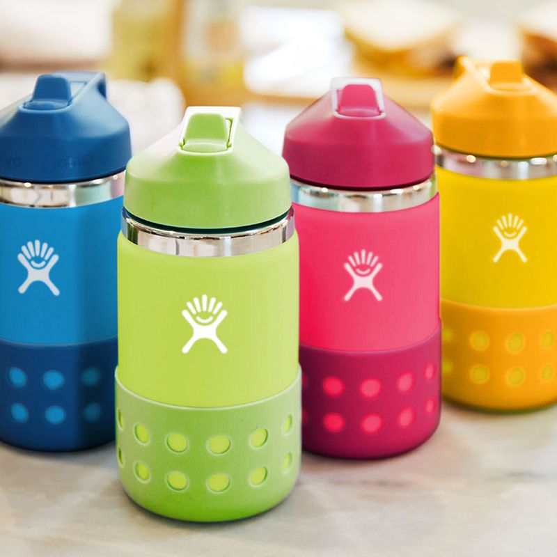 Hydro Flask széles szájú, szalmaszíves fedéllel és bakanccsal ellátott 355 ml-es termikus palack Dew W12BSWBB441 7