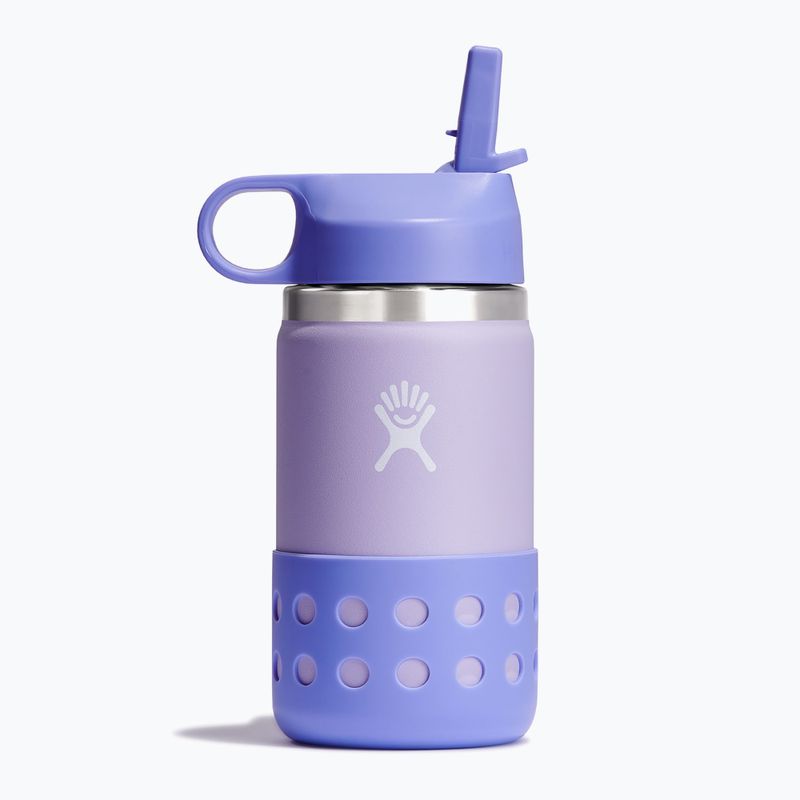 Hydro Flask széles szájú szalmaszíves fedél és bakancs 355 ml-es termikus palack lila W12BSWBB519