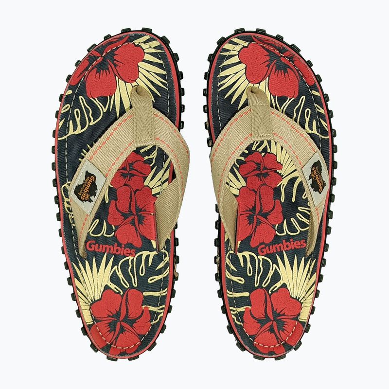 Flip-flop papucs Gumbies Islander denim hibiscus 8