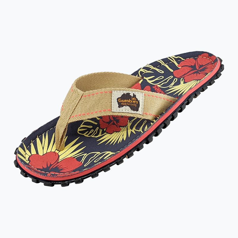 Flip-flop papucs Gumbies Islander denim hibiscus 9