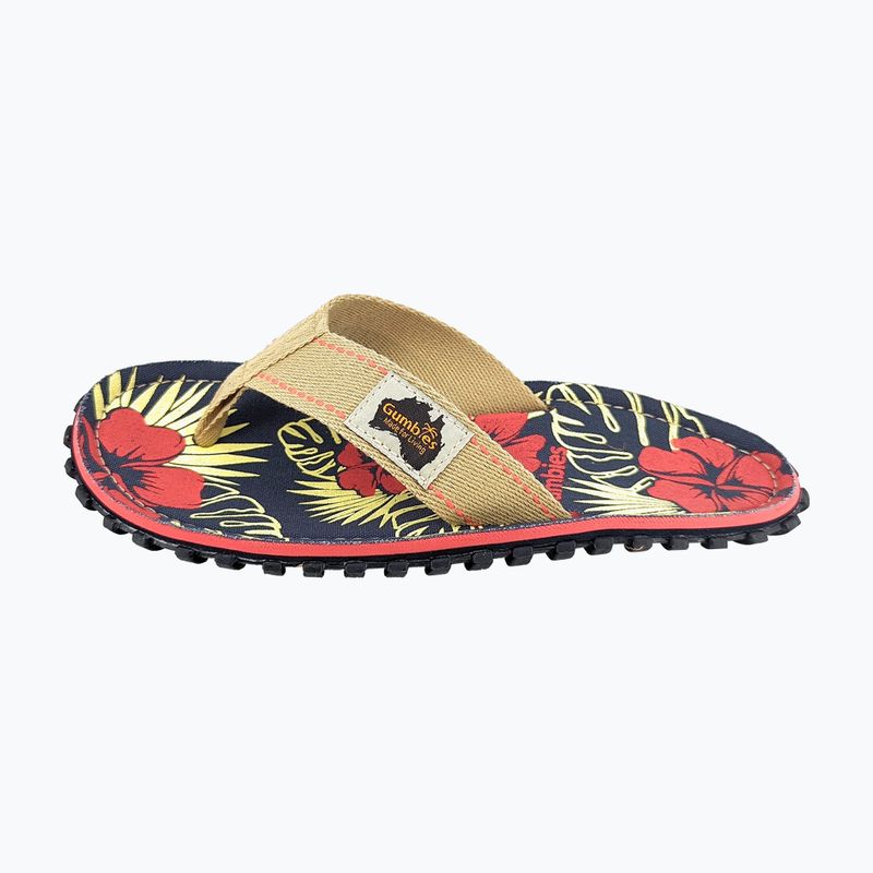 Flip-flop papucs Gumbies Islander denim hibiscus 10