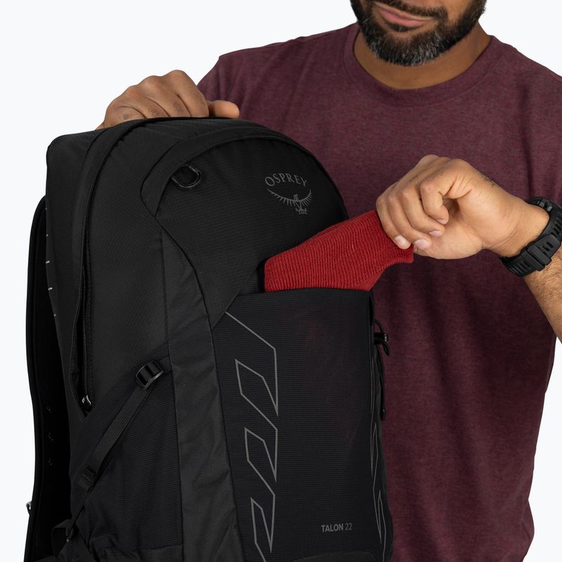 Osprey Talon 22 l fekete / szénszürke férfi túra hátizsák 10