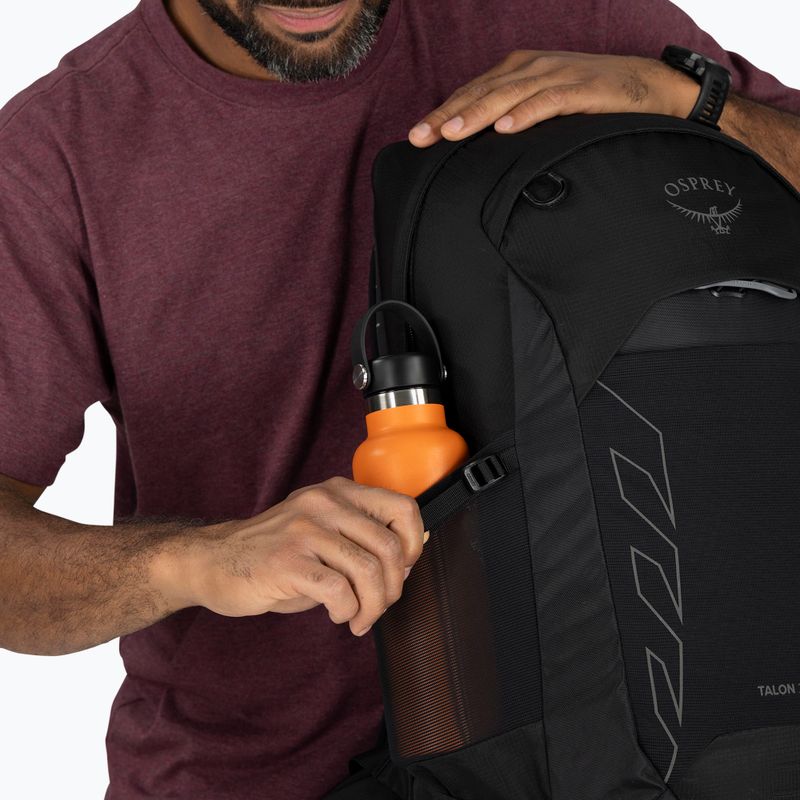 Osprey Talon 22 l fekete / szénszürke férfi túra hátizsák 11