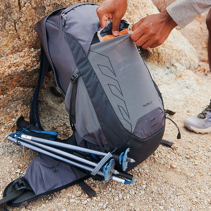 Osprey Talon 22 l férfi túra hátizsák fantomszürke / sötét szén 6