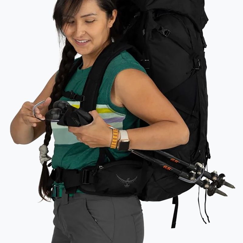 Női trekking hátizsák Osprey Tempest 44 l fekete / szénszürke 9