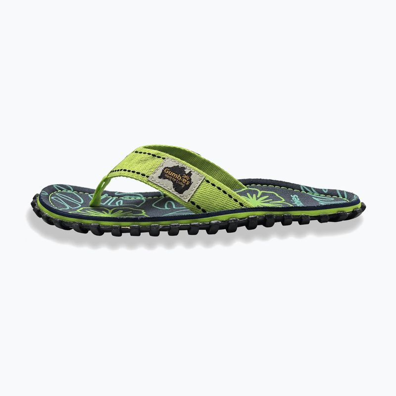 Flip-flopok Gumbies Islander lime hibiscus 2