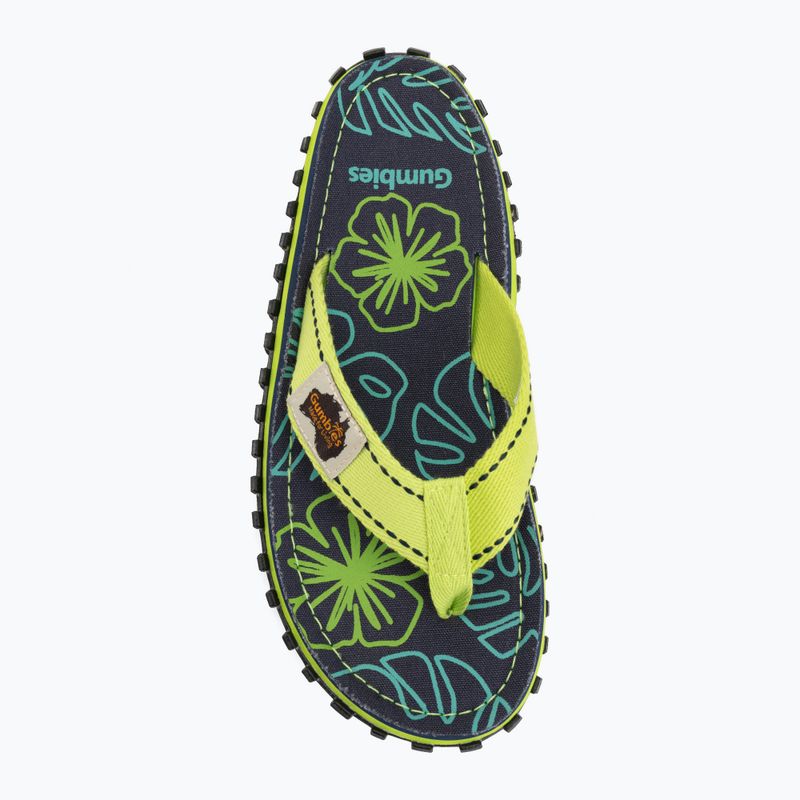 Flip-flopok Gumbies Islander lime hibiscus 5