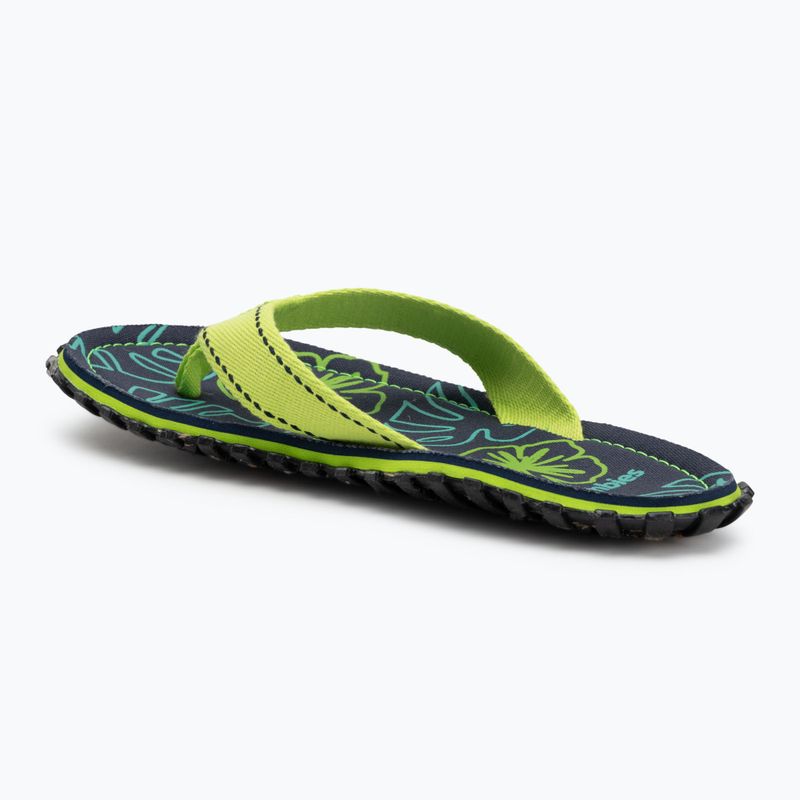 Gumbies Islander lime hibiszkuszos flip flopok 3