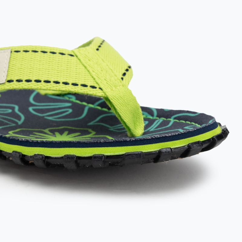 Gumbies Islander lime hibiszkuszos flip flopok 7