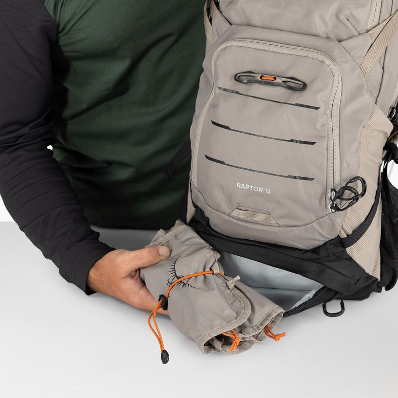 Osprey Raptor 14 kerékpáros hátizsák + 2,5 literes tartály szürke lábazati szürke 11