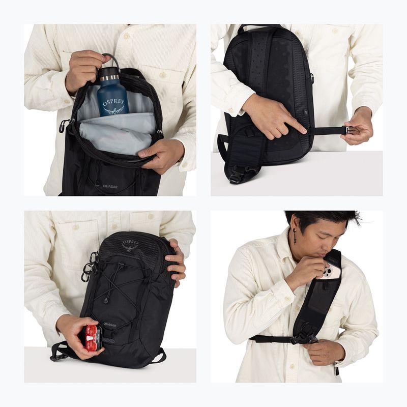 Városi egyvállas hátizsák Osprey Quasar Sling 6 l black 13