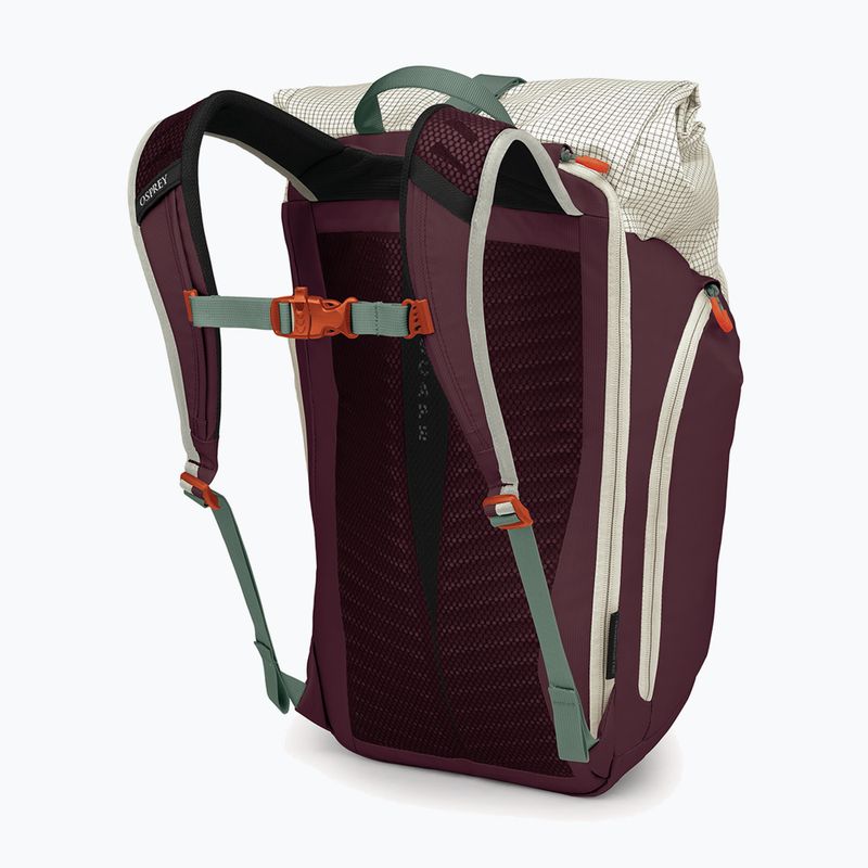 Városi hátizsák Osprey Transporter Roll Top 30 l mystery white/moody burgundy 3