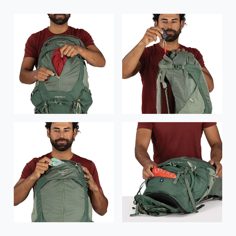 Férfi túrahátizsák Osprey Stratos 34 l pine leaf 12