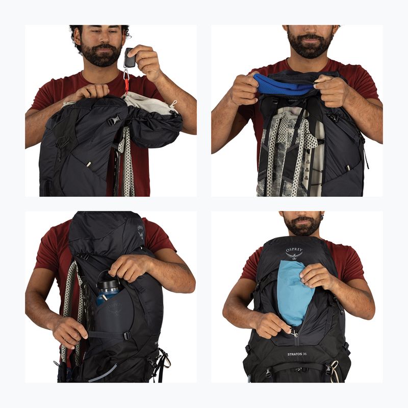 Férfi túrahátizsák Osprey Stratos 36 l raven black 14