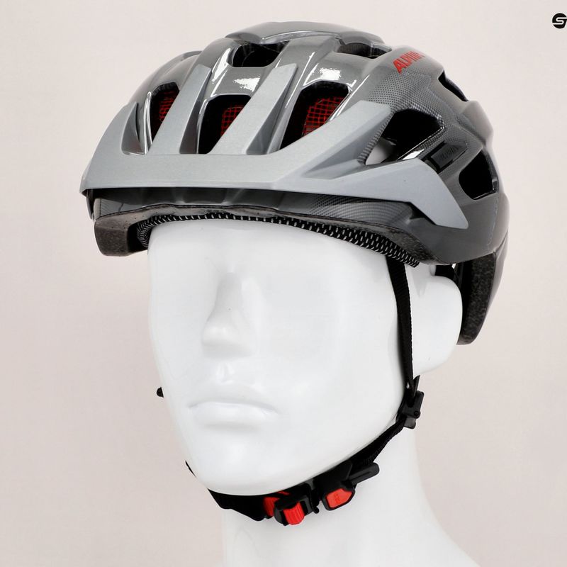 Kerékpáros sisak Alpina Anzana darksilver/black/red gloss 10