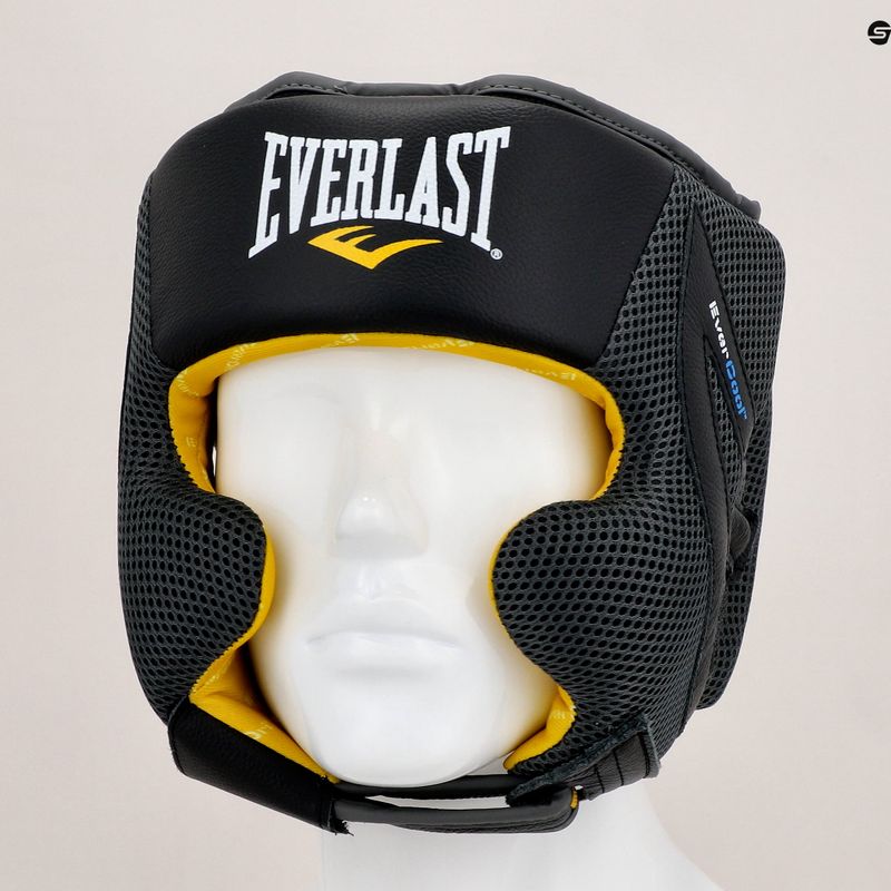 EVERLAST C3 Evercool Pro Prémium bőr bokszsisak fekete EV3711 7