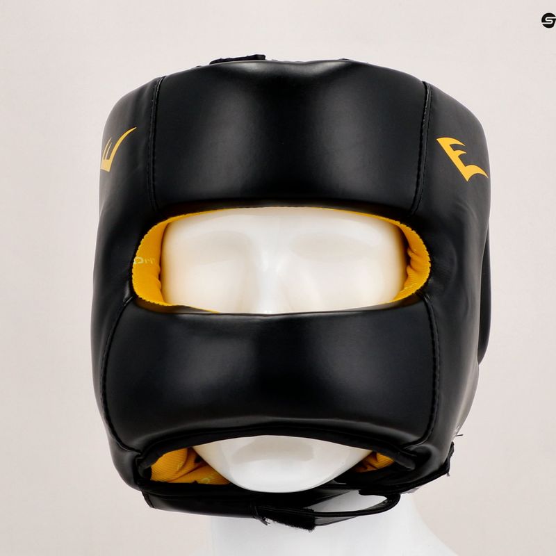 Férfi bokszsisak EVERLAST Elite Lea fejvédő fekete EV 720 6