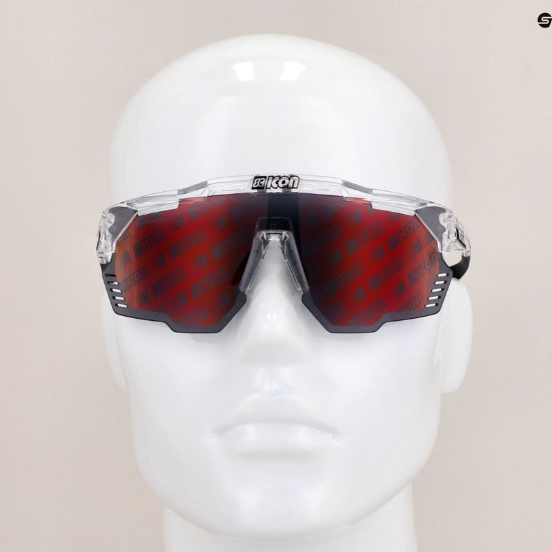 SCICON Aeroshade Kunken kristály fényes/scnpp monogram többtükrös piros kerékpáros szemüveg EY31130700 9