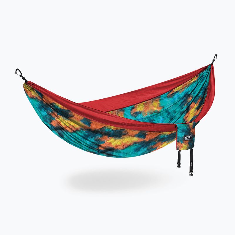 Függőágy ENO DoubleNest Print tie dye/red