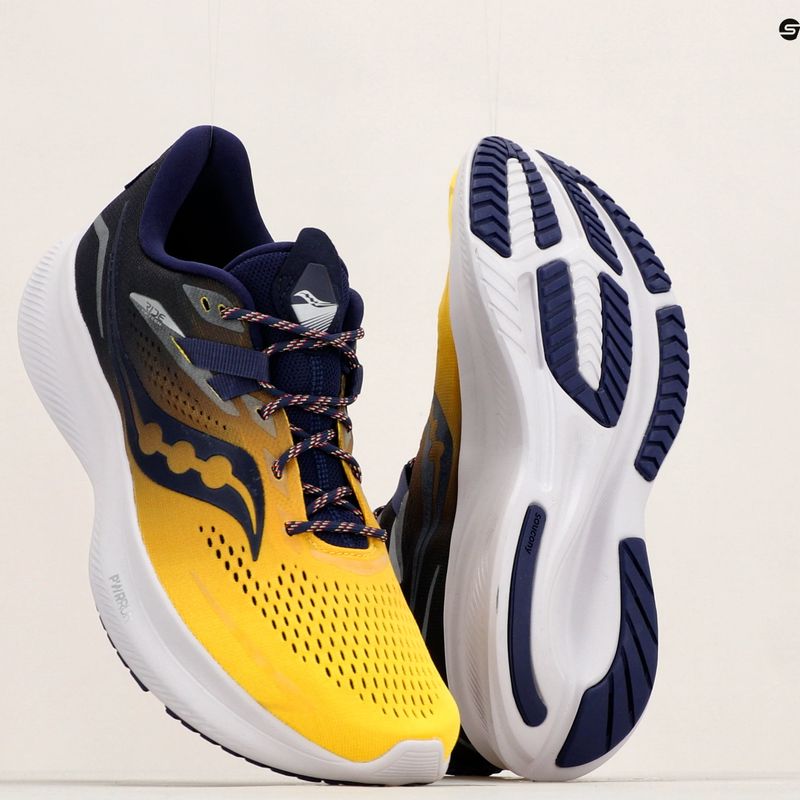 Saucony Ride 15 férfi futócipő tengerészkék és sárga S20729-65 15