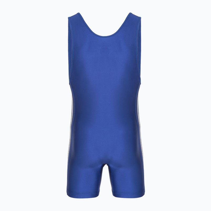 Férfi egyrészes adidas 3 Stripe Singlet royal/white 2